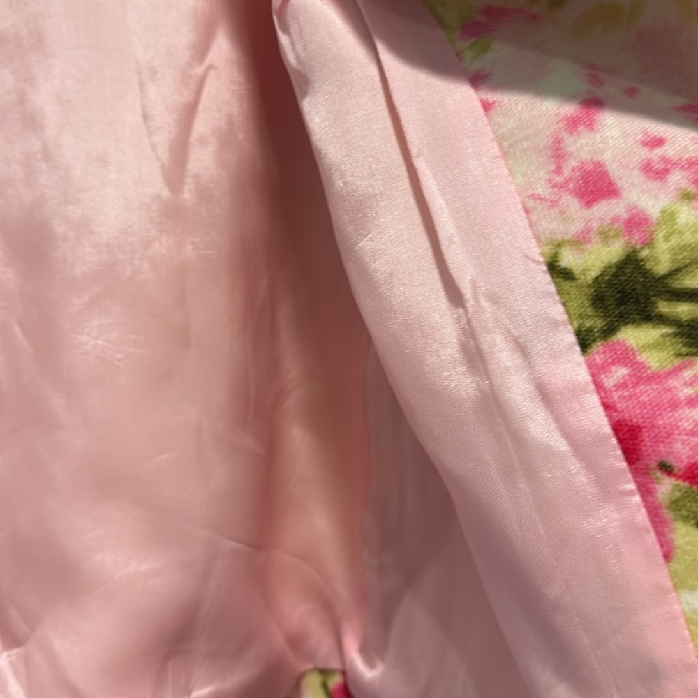 ANTHROPOLOGIE WOMEN’S ODILLE FLOAL GREEN PINK JACKET SZ  2 - Picture 3 of 4
